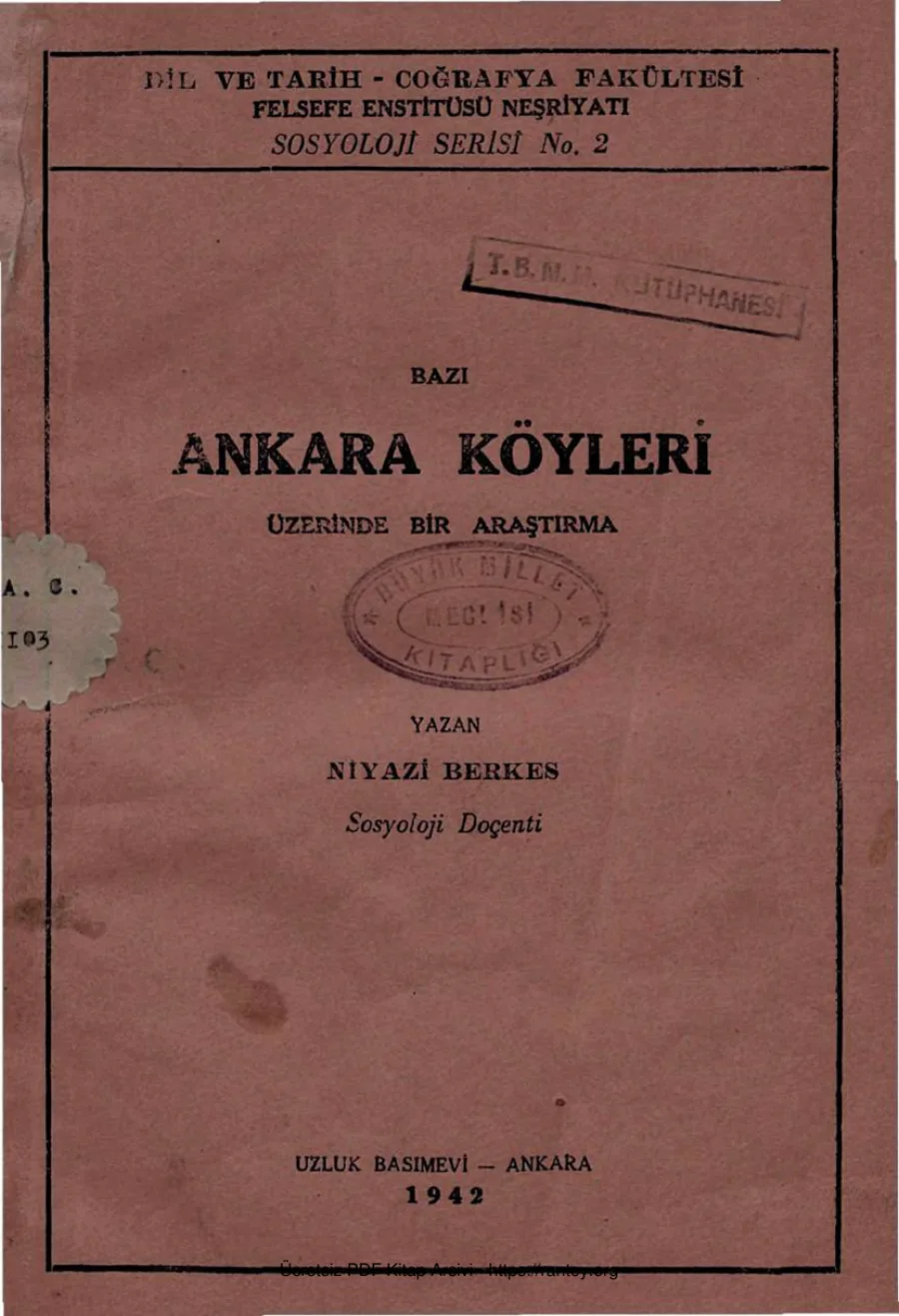 Bazı Ankara Köyleri Üzerine Bir Araştırma kapak görseli