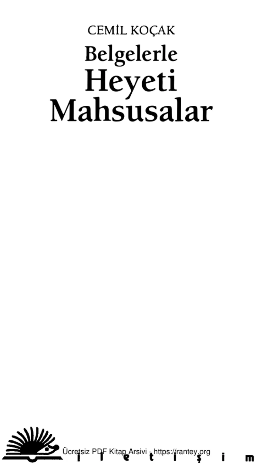 Belgelerle Heyeti Mahsusalar kapak görseli