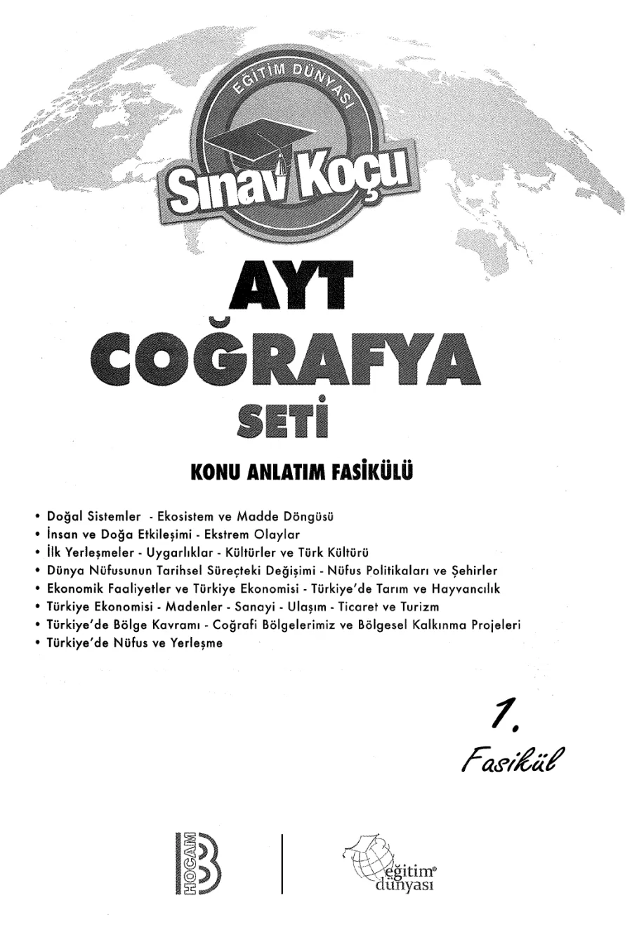 Benim Hocam AYT Coğrafya Konu Anlatımı PDF kapak görseli