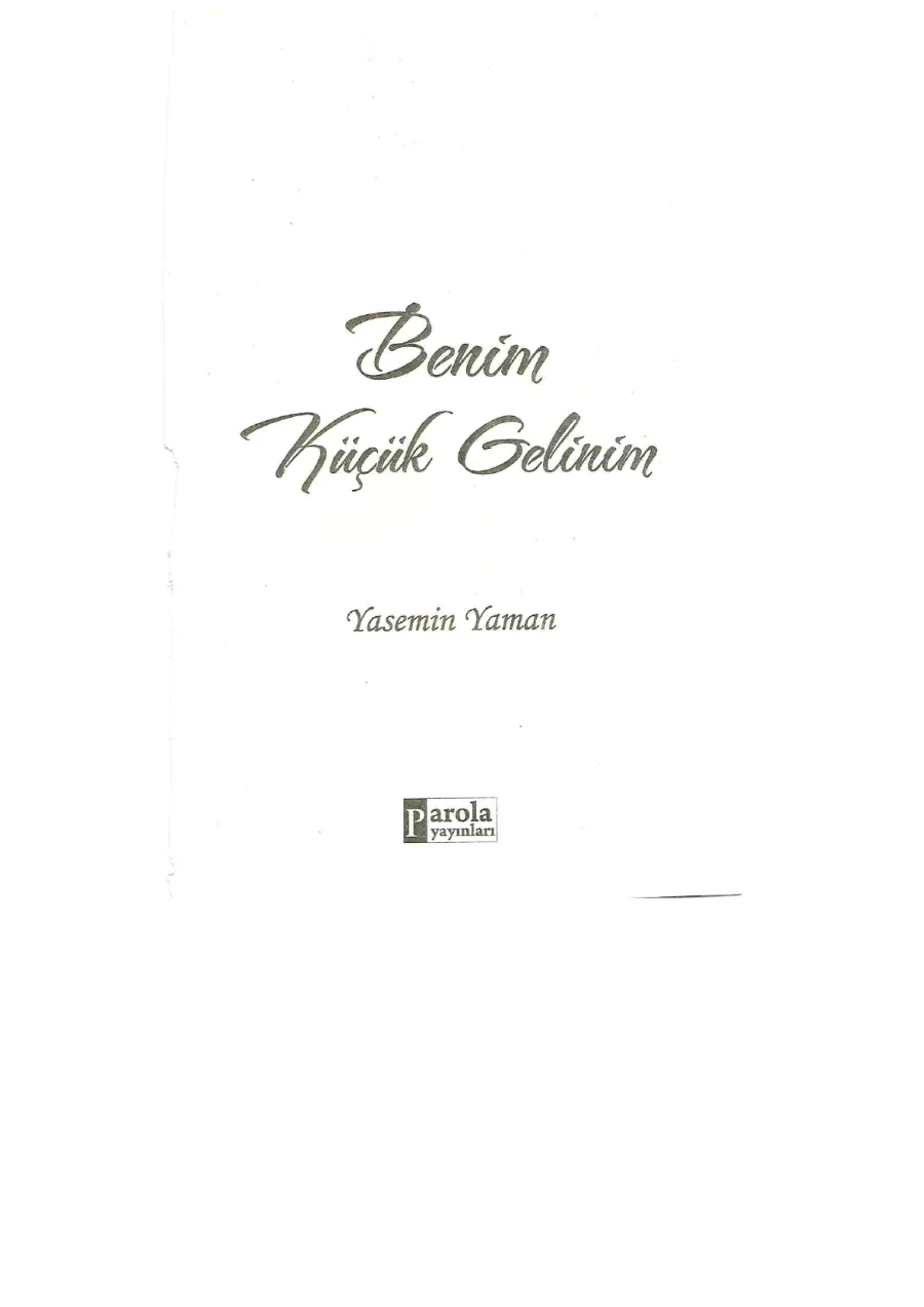 Benim Küçük Gelinim PDF kapak görseli