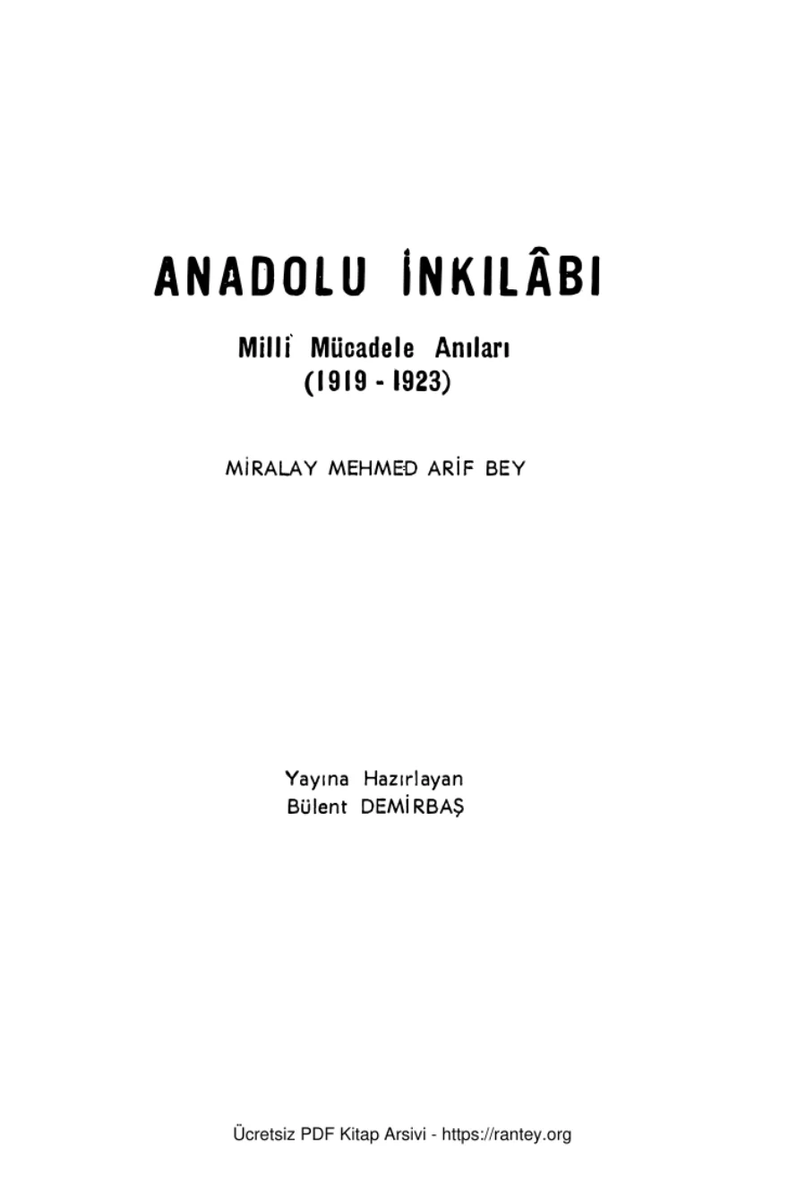 Bey Anadolu İnkılbı kapak görseli