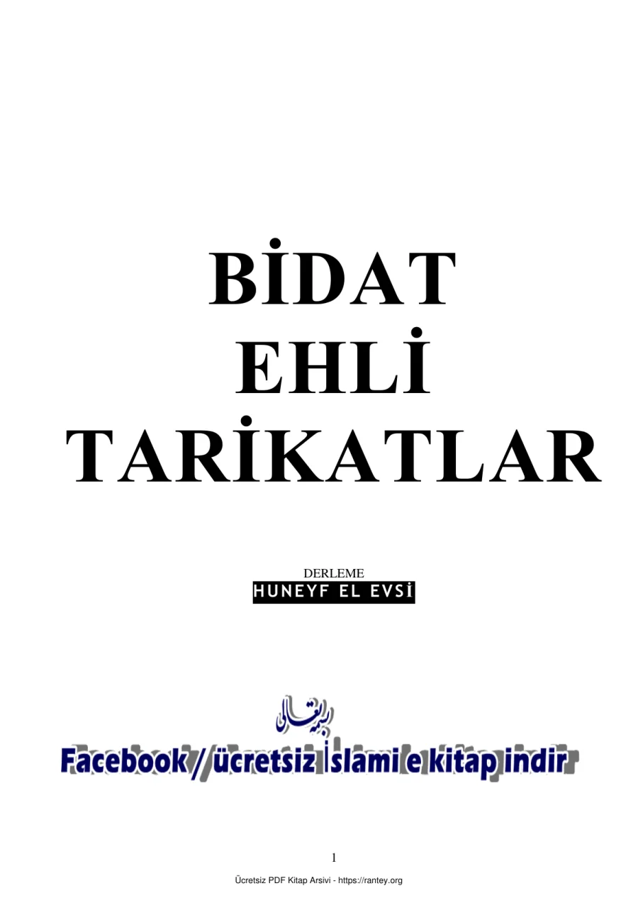 BİD AT EHLİ TARİKATLAR HUNEYF EL EVSİ Ebu Abdulmumin Tekin Mıhçı kapak görseli