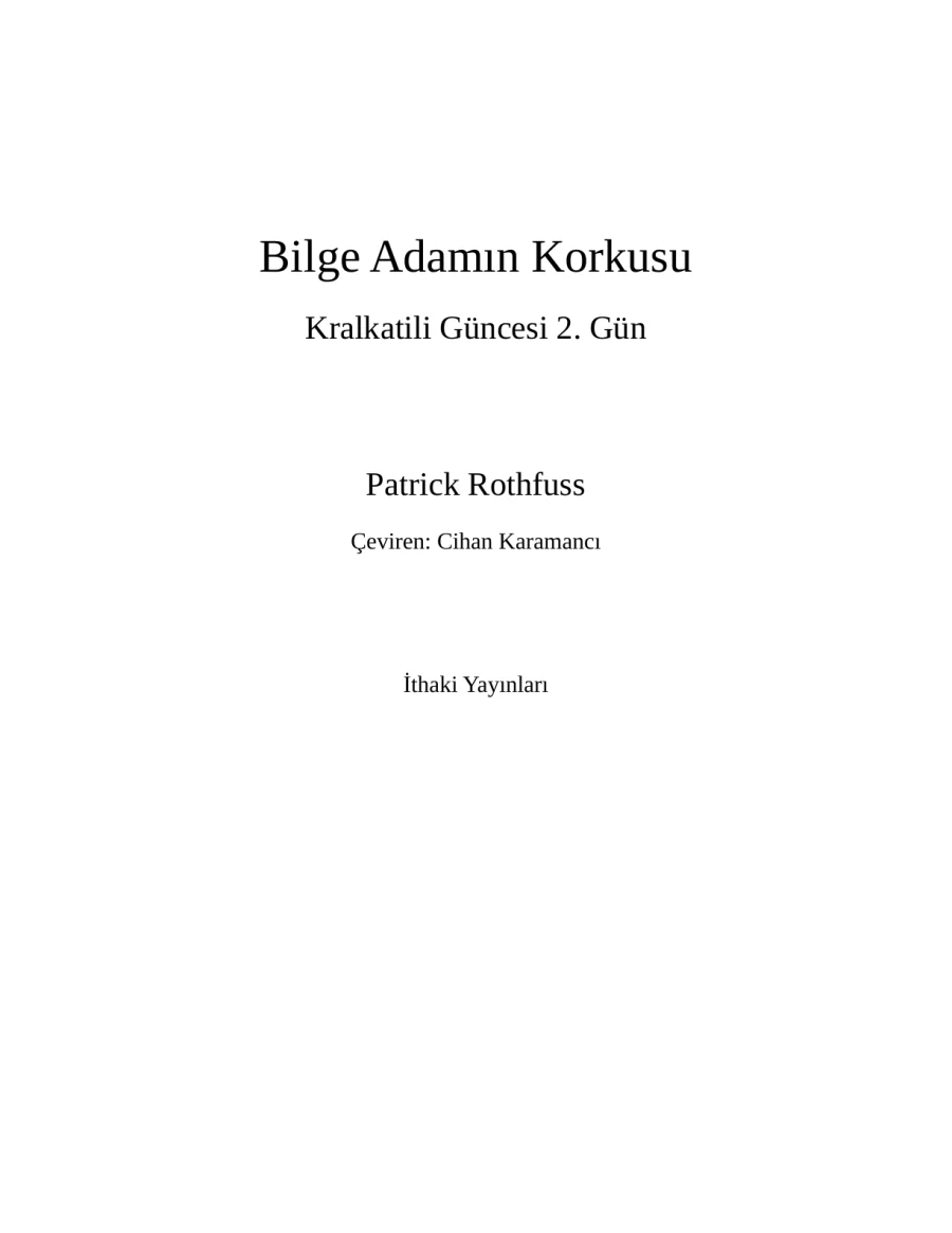 Bilge Adamın Korkusu kapak görseli