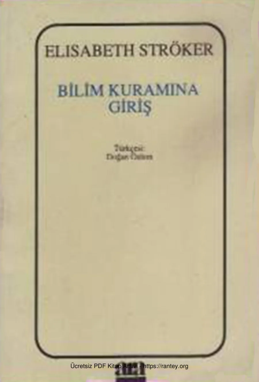 Bilim Kuramına Giriş kapak görseli