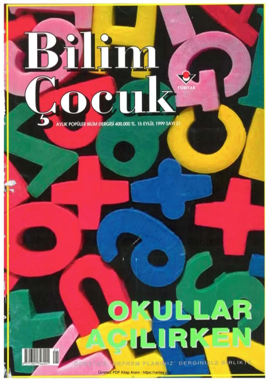 Bilim ve Çocuk Sayı 021 Eylül 1999 kapak görseli