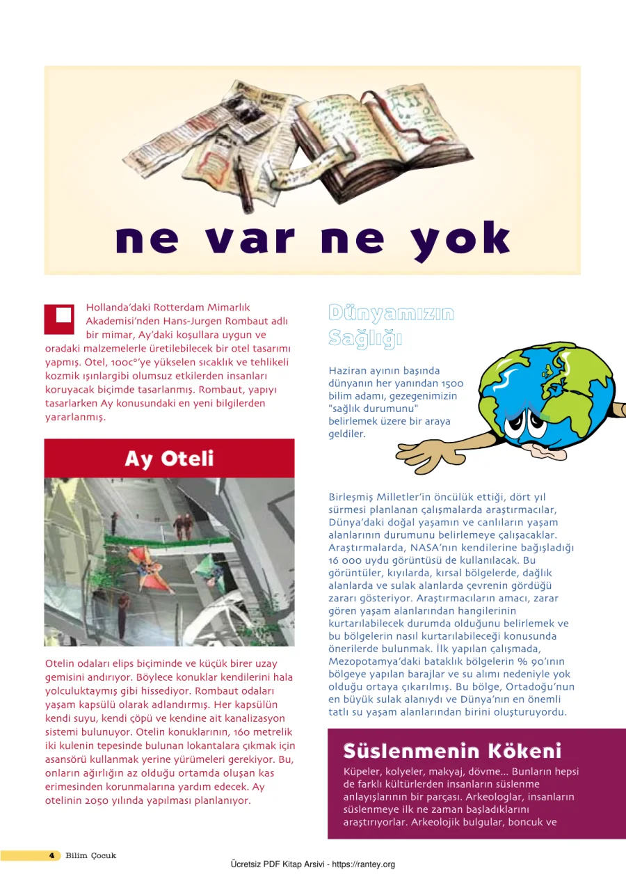 Bilim ve Çocuk Sayı 042 Haziran 2001 kapak görseli