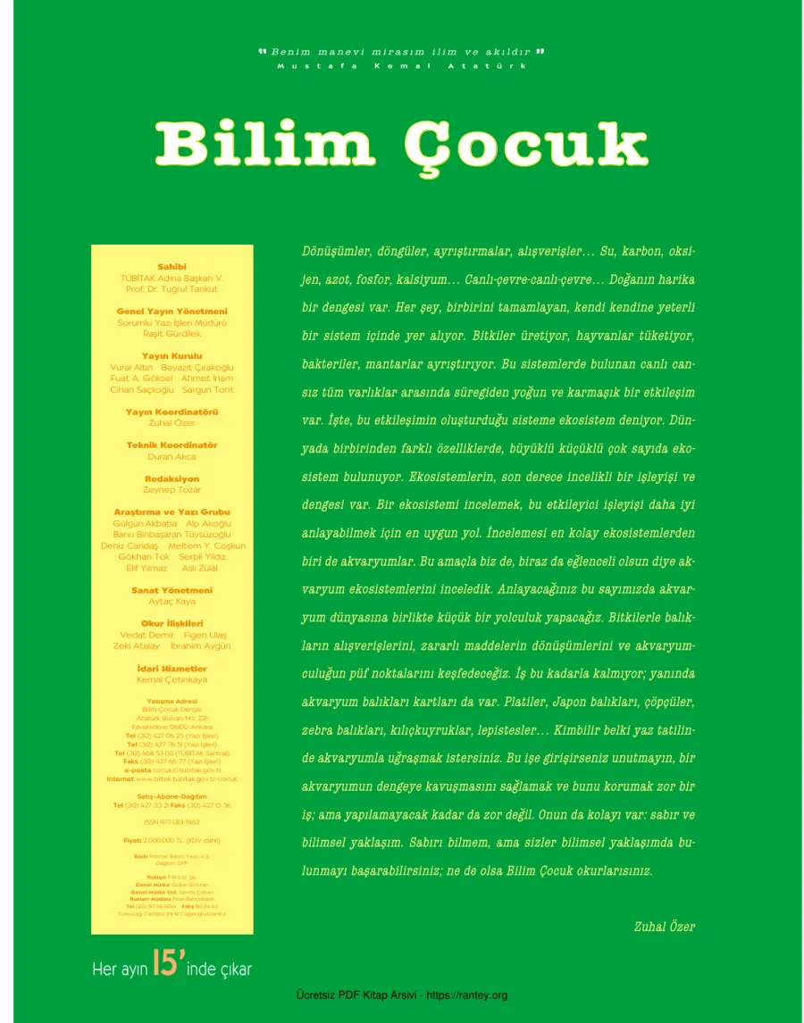 Bilim ve Çocuk Sayı 066 Haziran 2003 kapak görseli