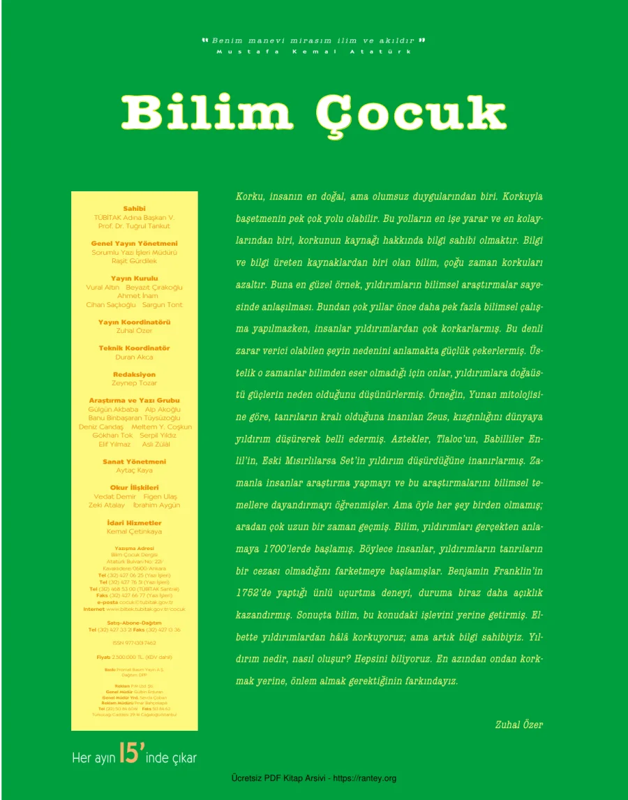 Bilim ve Çocuk Sayı 067 Temmuz 2003 kapak görseli