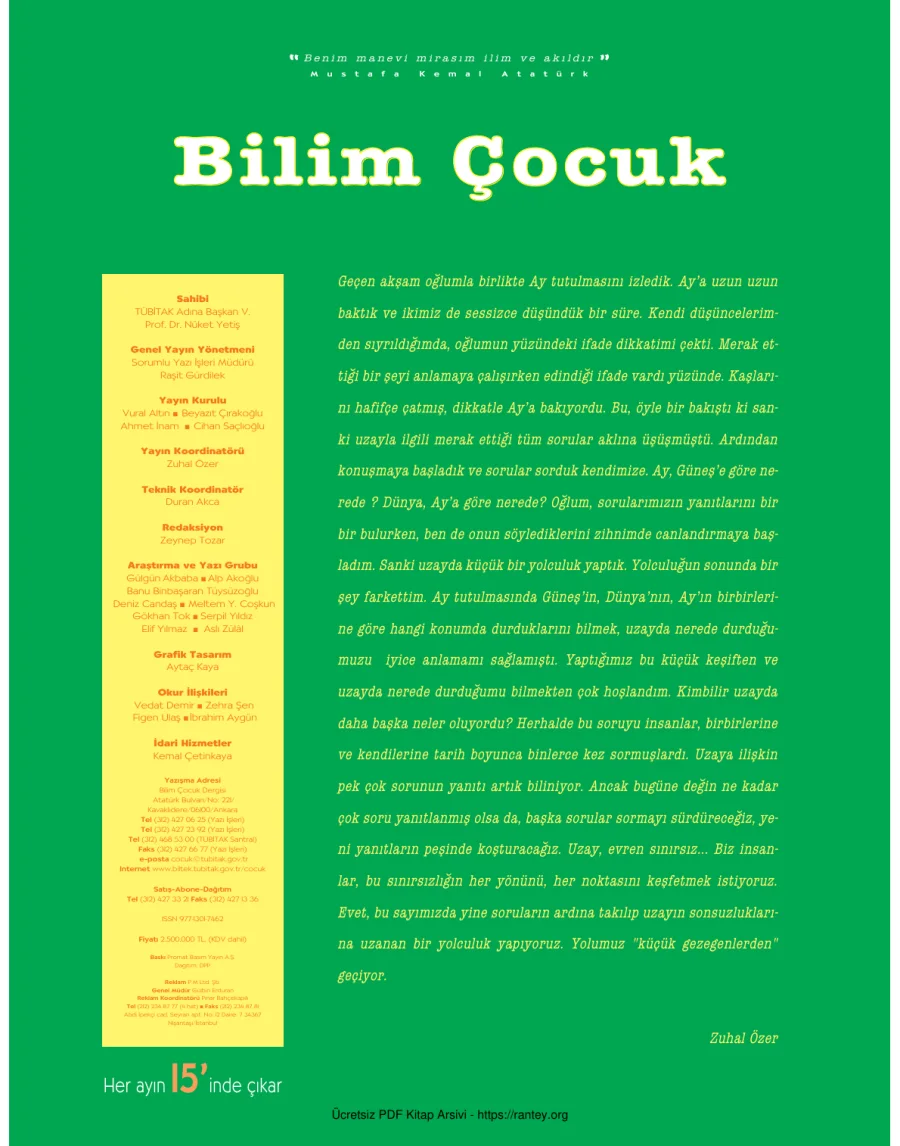 Bilim ve Çocuk Sayı 077 Mayıs 2004 kapak görseli