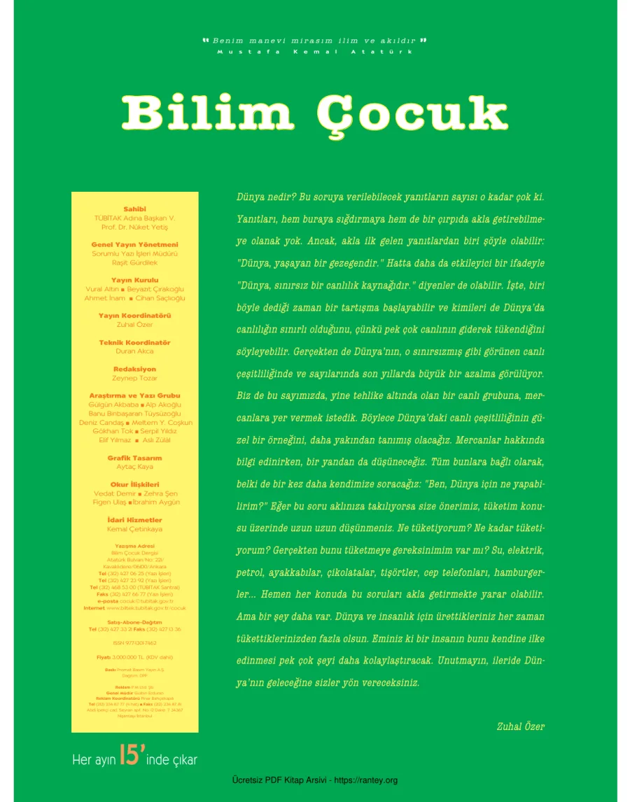 Bilim ve Çocuk Sayı 079 Temmuz 2004 kapak görseli