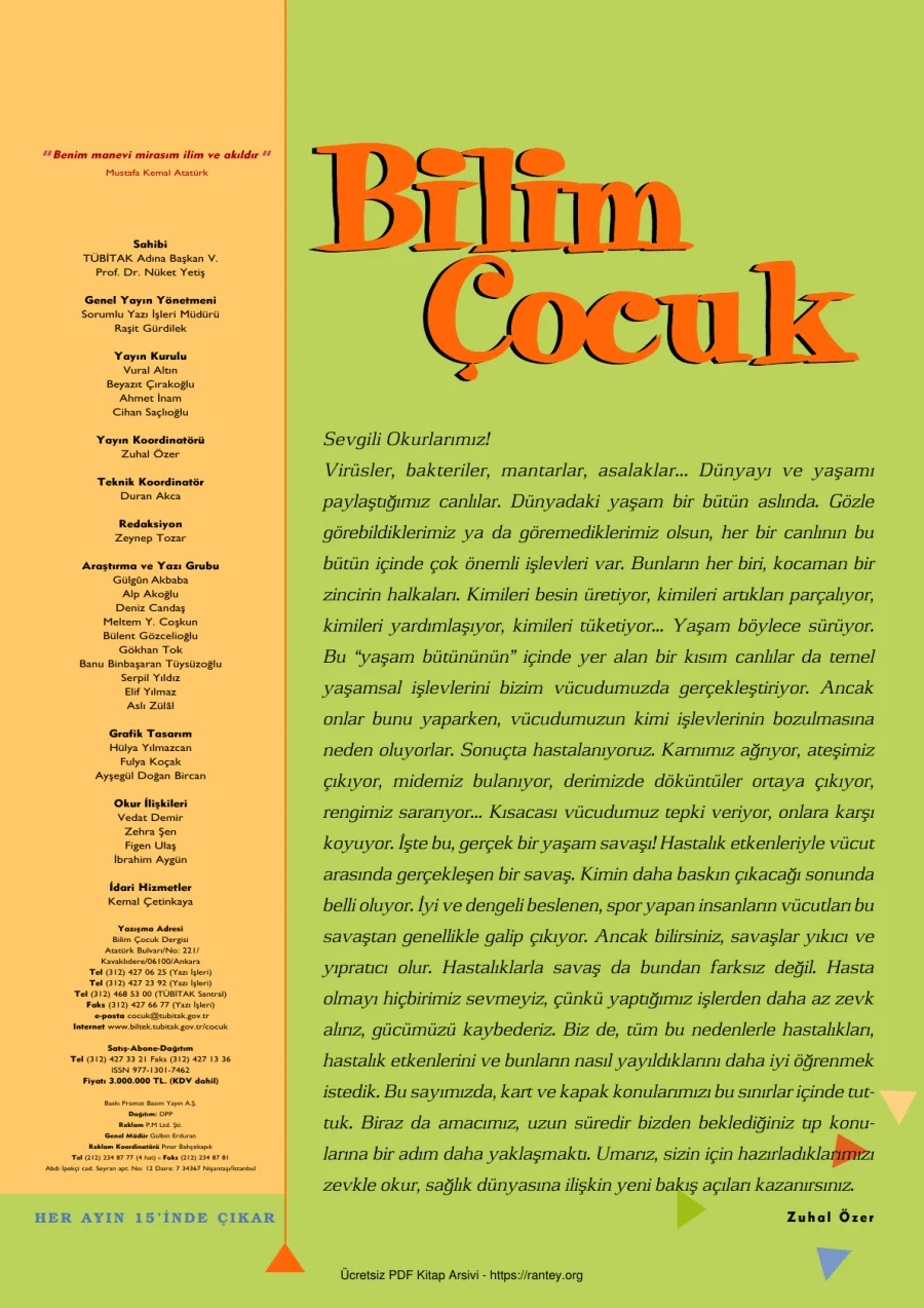 Bilim ve Çocuk Sayı 081 Eylül 2004 kapak görseli