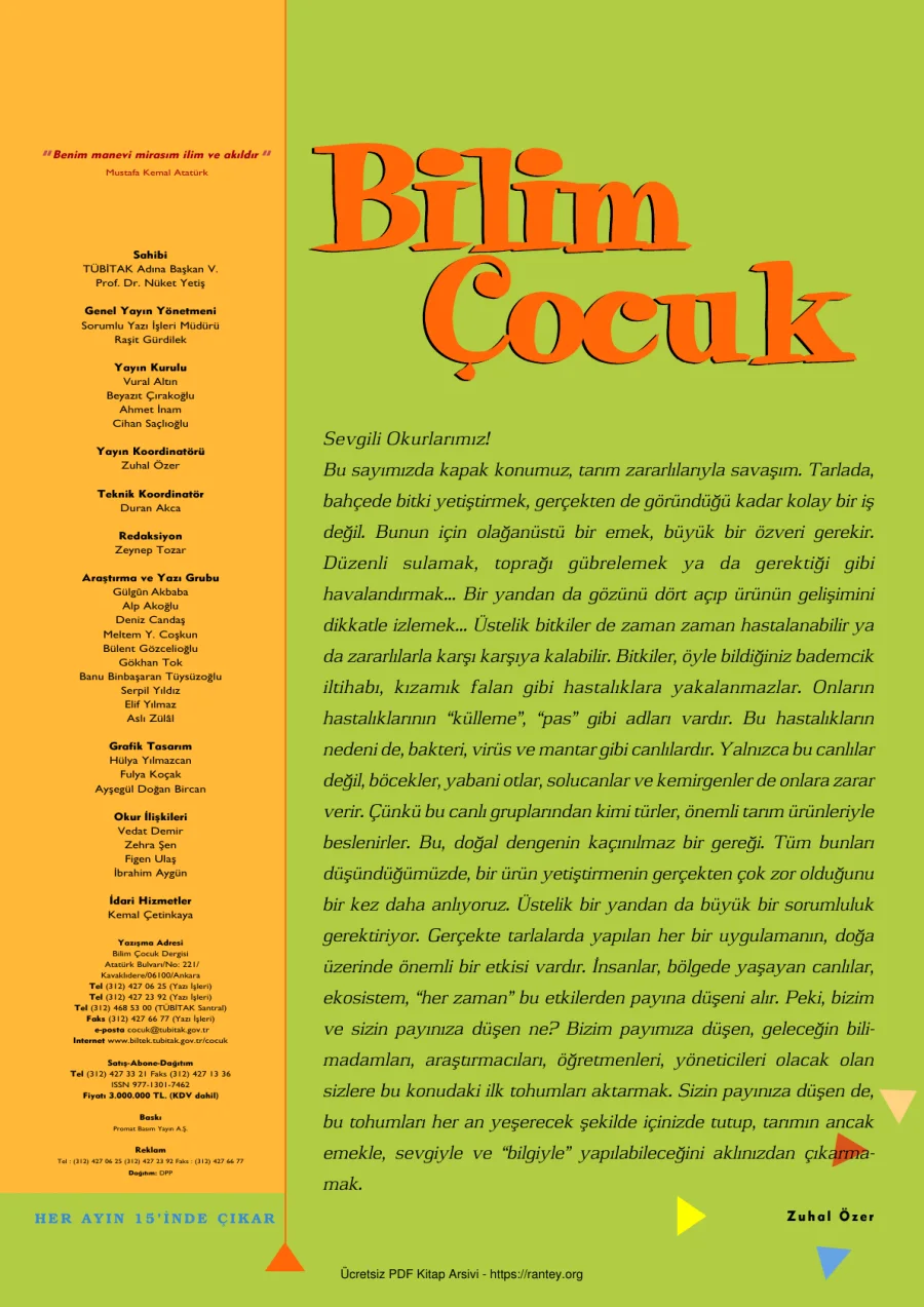 Bilim ve Çocuk Sayı 082 Ekim 2004 kapak görseli
