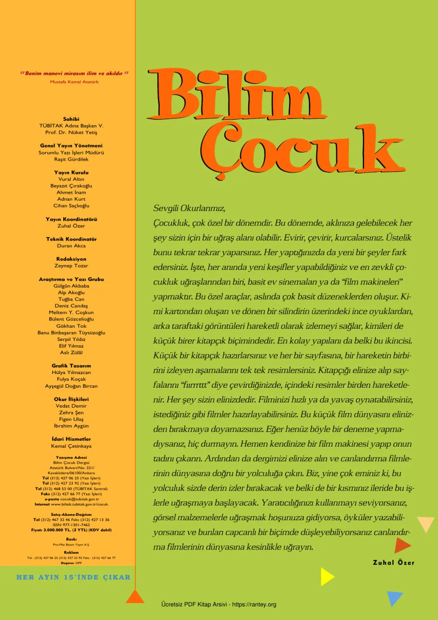 Bilim ve Çocuk Sayı 085 Ocak 2005 kapak görseli