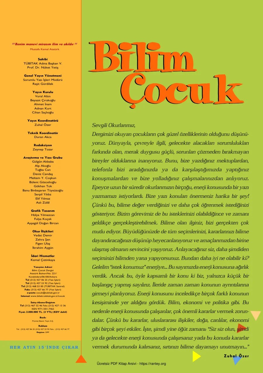 Bilim ve Çocuk Sayı 086 Şubat 2005 kapak görseli