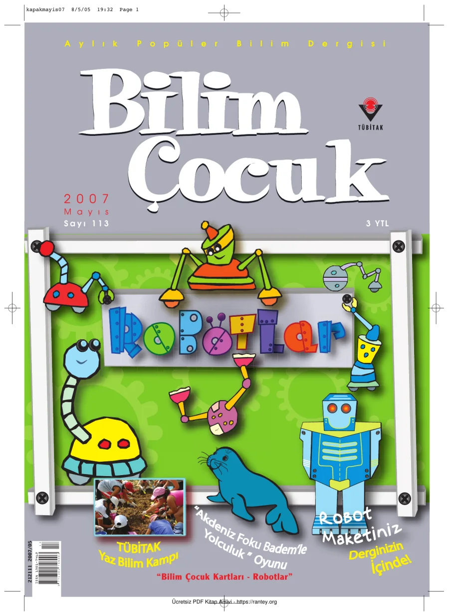 Bilim ve Çocuk Sayı 113 Mayıs 2007 kapak görseli
