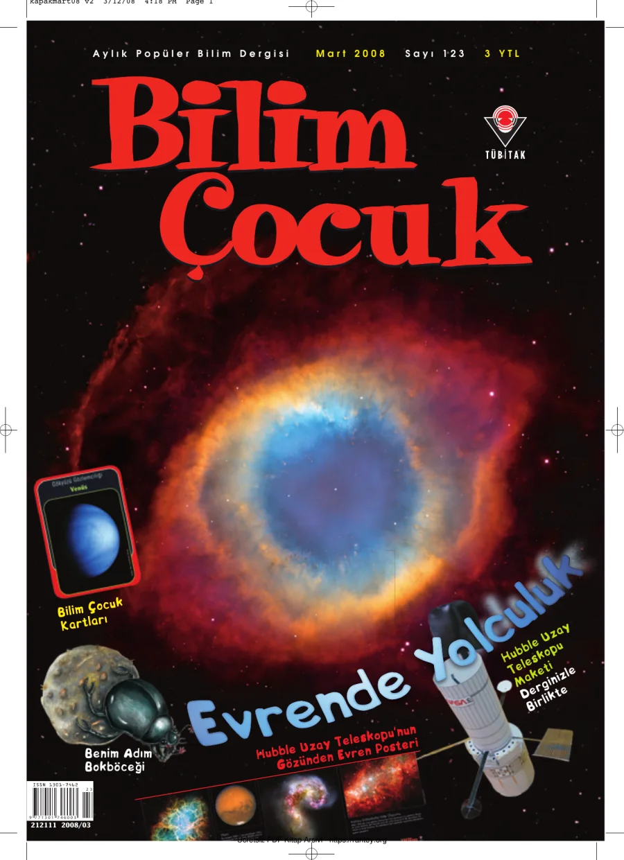 Bilim ve Çocuk Sayı 123 Mart 2008 kapak görseli