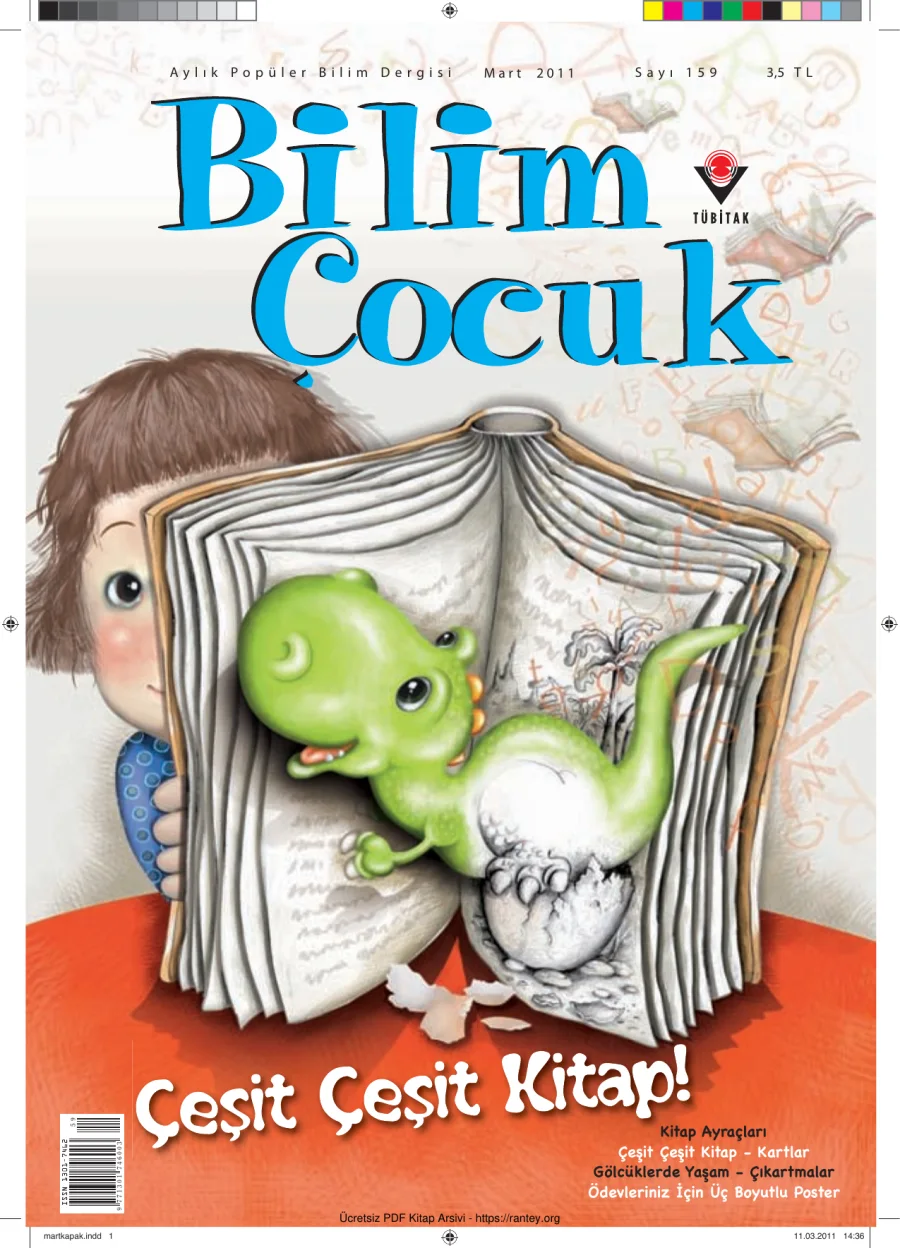 Bilim ve Çocuk Sayı 159 Mart 2011 kapak görseli