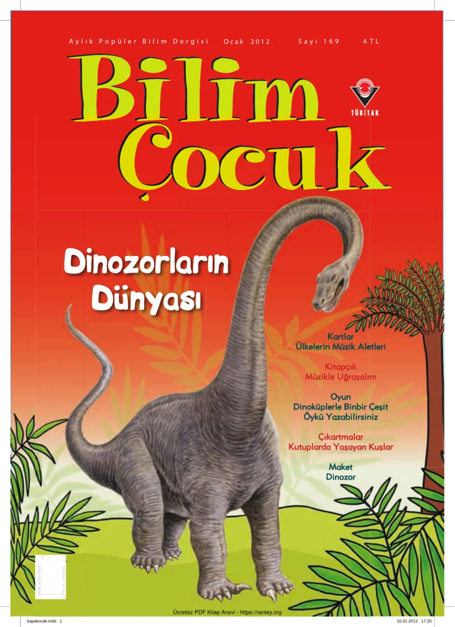 Bilim ve Çocuk Sayı 169 Ocak 2012 kapak görseli