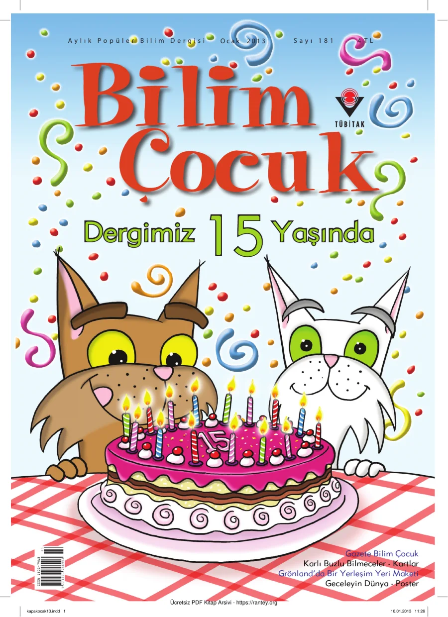 Bilim ve Çocuk Sayı 181 Ocak 2013 kapak görseli