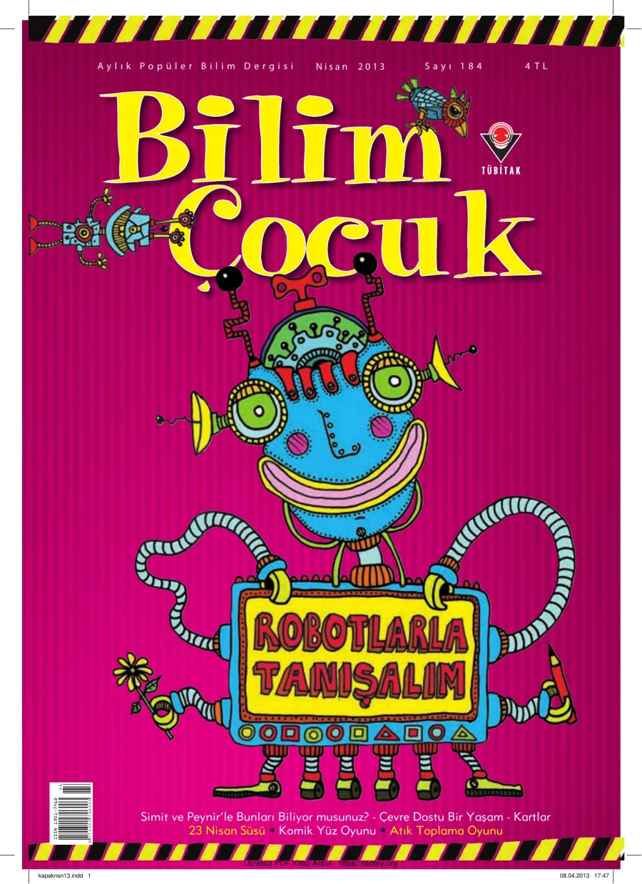 Bilim ve Çocuk Sayı 184 Nisan 2013 kapak görseli