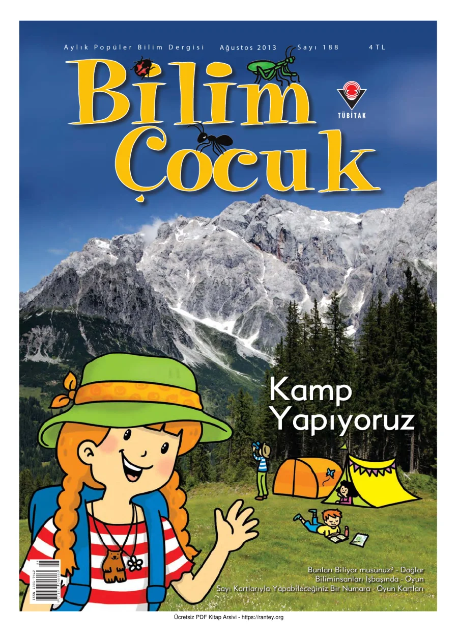 Bilim ve Çocuk Sayı 188 Ağustos 2013 kapak görseli