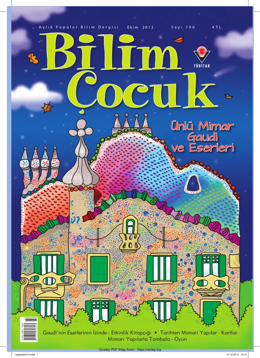 Bilim ve Çocuk Sayı 190 Ekim 2013 kapak görseli