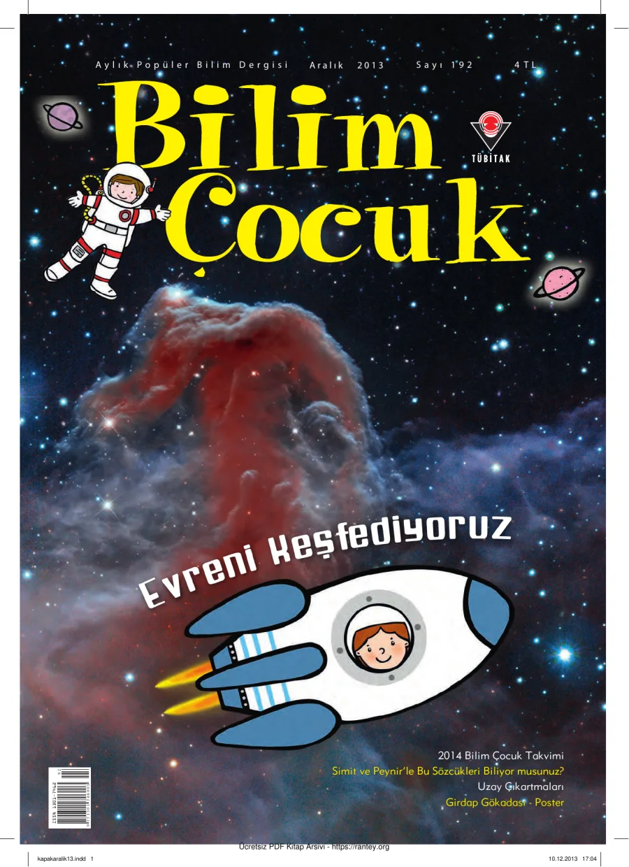 Bilim ve Çocuk Sayı 192 Aralık 2013 kapak görseli