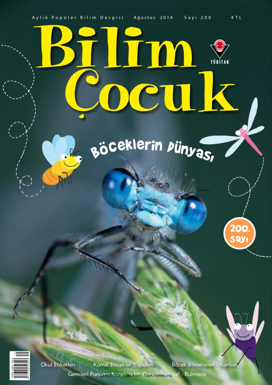 Bilim ve Çocuk Sayı 200 Ağustos 2014 kapak görseli