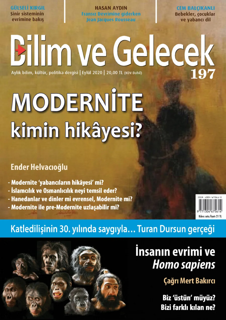Bilim ve Gelecek 197 Eylül 2020 kapak görseli