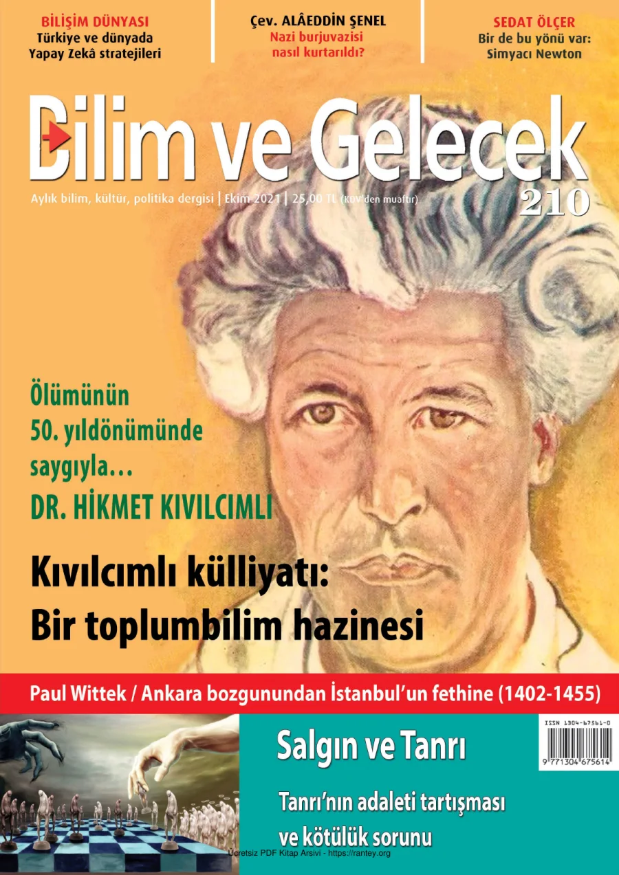 Bilim ve Gelecek 210 Ekim 2021 kapak görseli