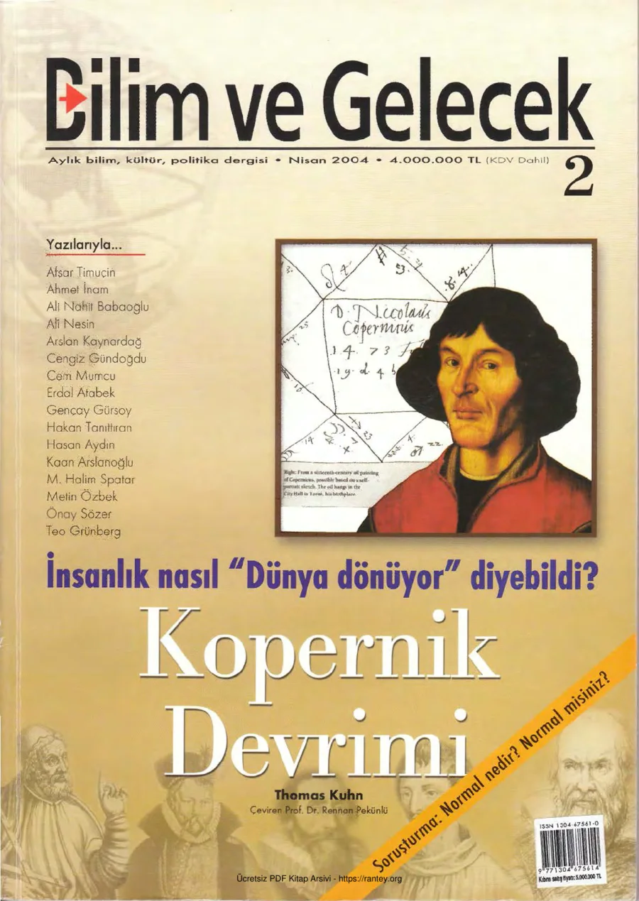 Bilim ve Gelecek Sayı 002 Nisan 2004 kapak görseli