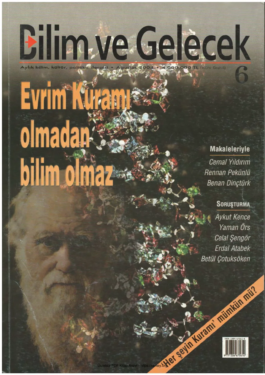 Bilim ve Gelecek Sayı 006 Ağustos 2004 kapak görseli