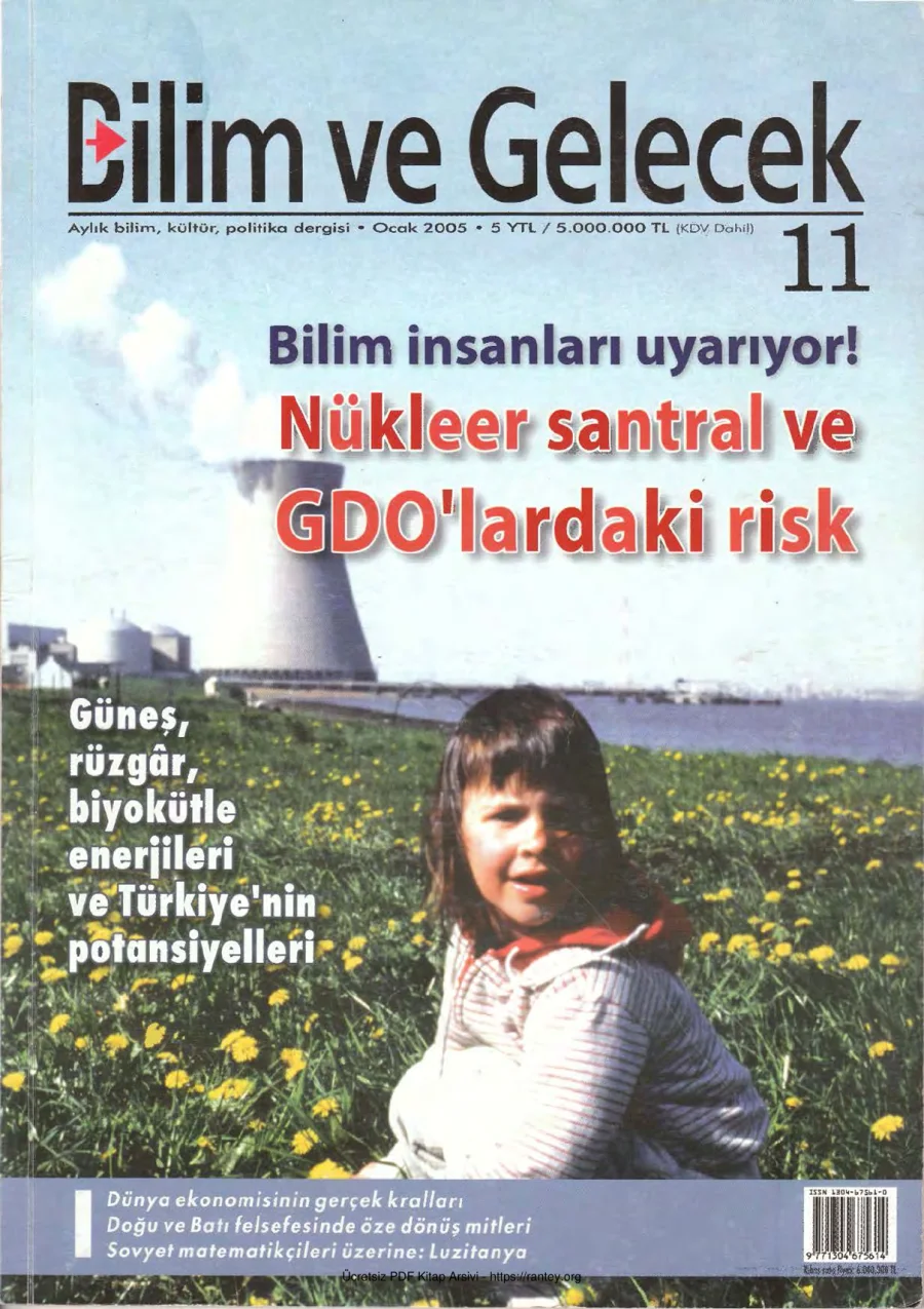 Bilim ve Gelecek Sayı 011 Ocak 2005 kapak görseli