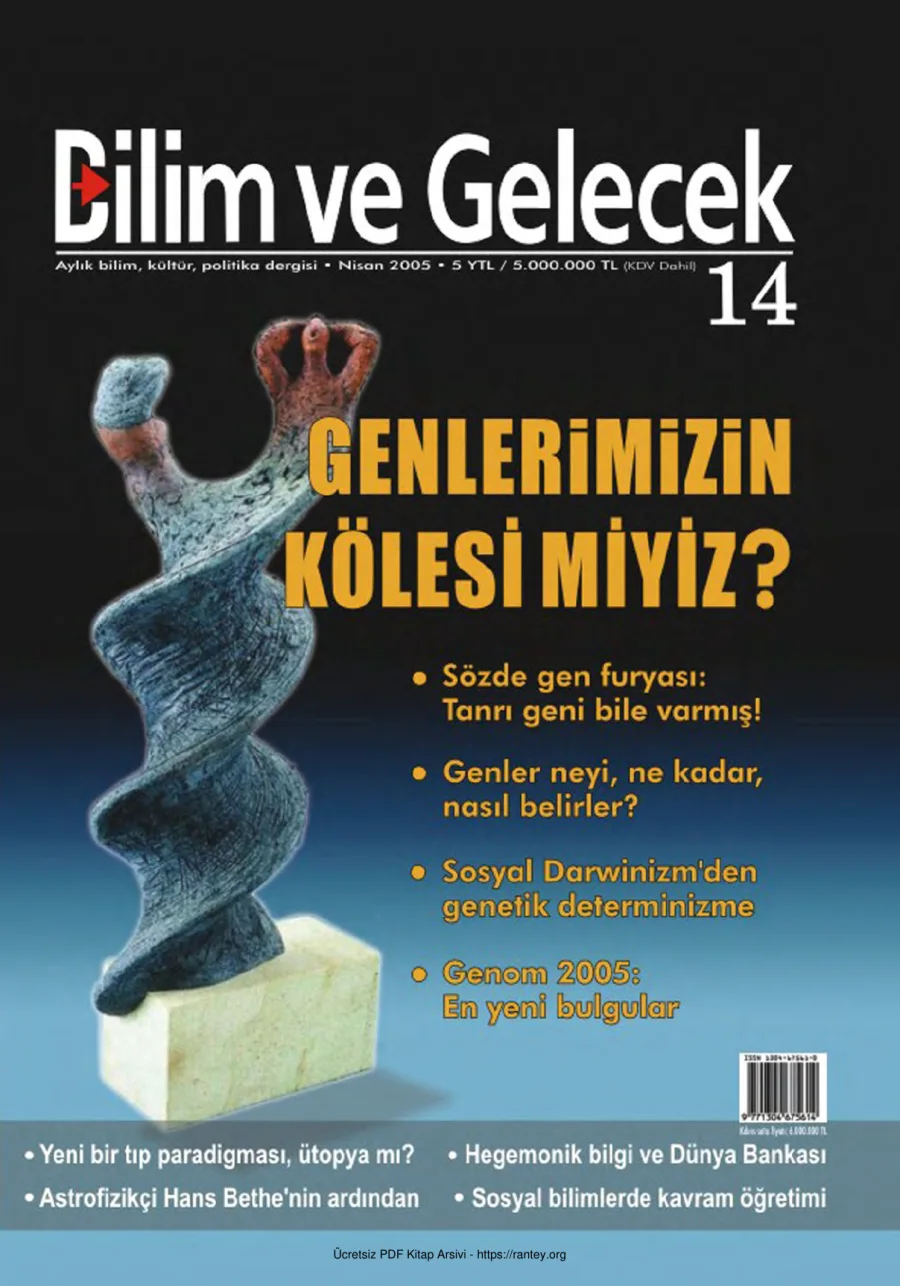 Bilim ve Gelecek Sayı 014 Nisan 2005 kapak görseli