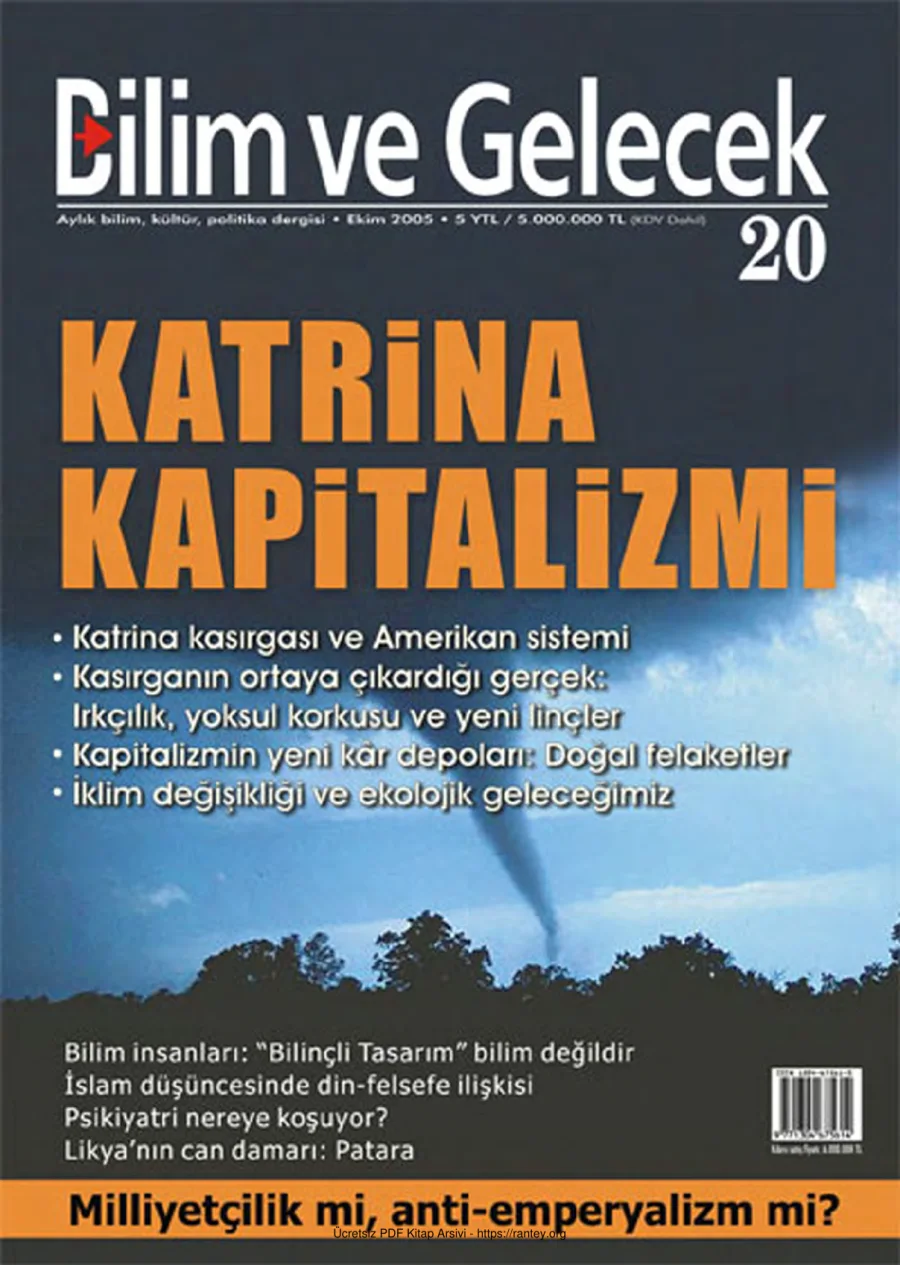 Bilim ve Gelecek Sayı 020 Ekim 2005 kapak görseli