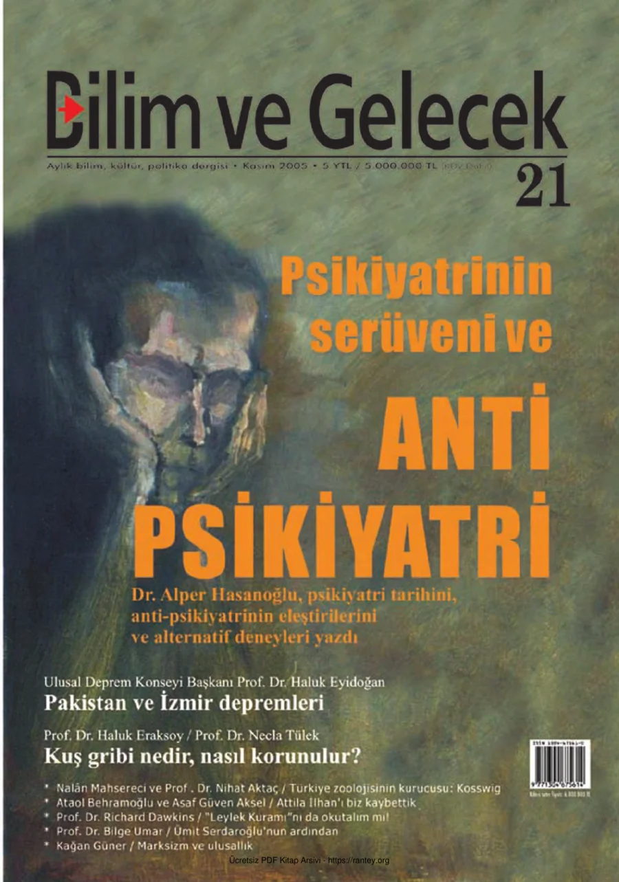 Bilim ve Gelecek Sayı 021 Kasım 2005 kapak görseli
