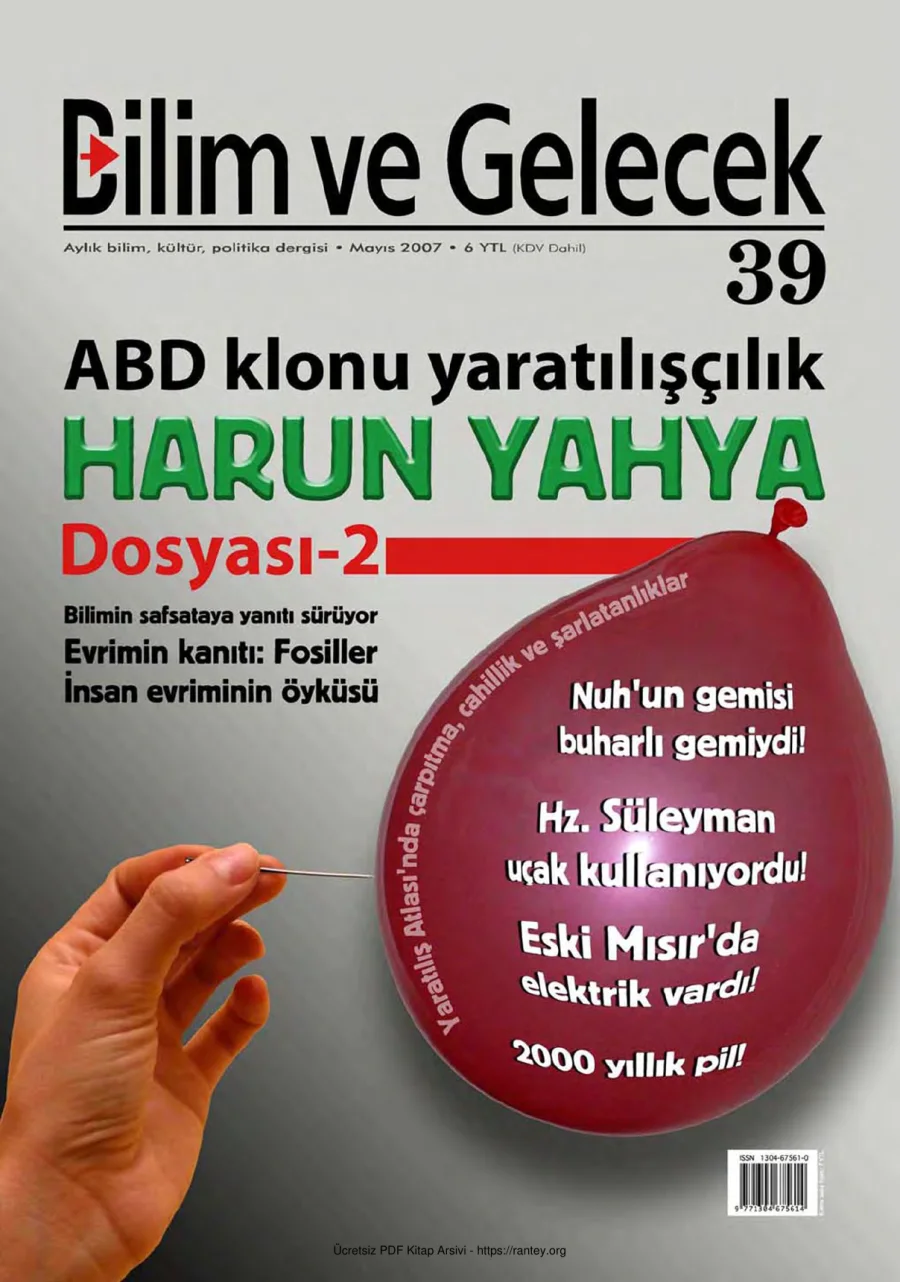 Bilim ve Gelecek Sayı 039 Mayıs 2007 kapak görseli