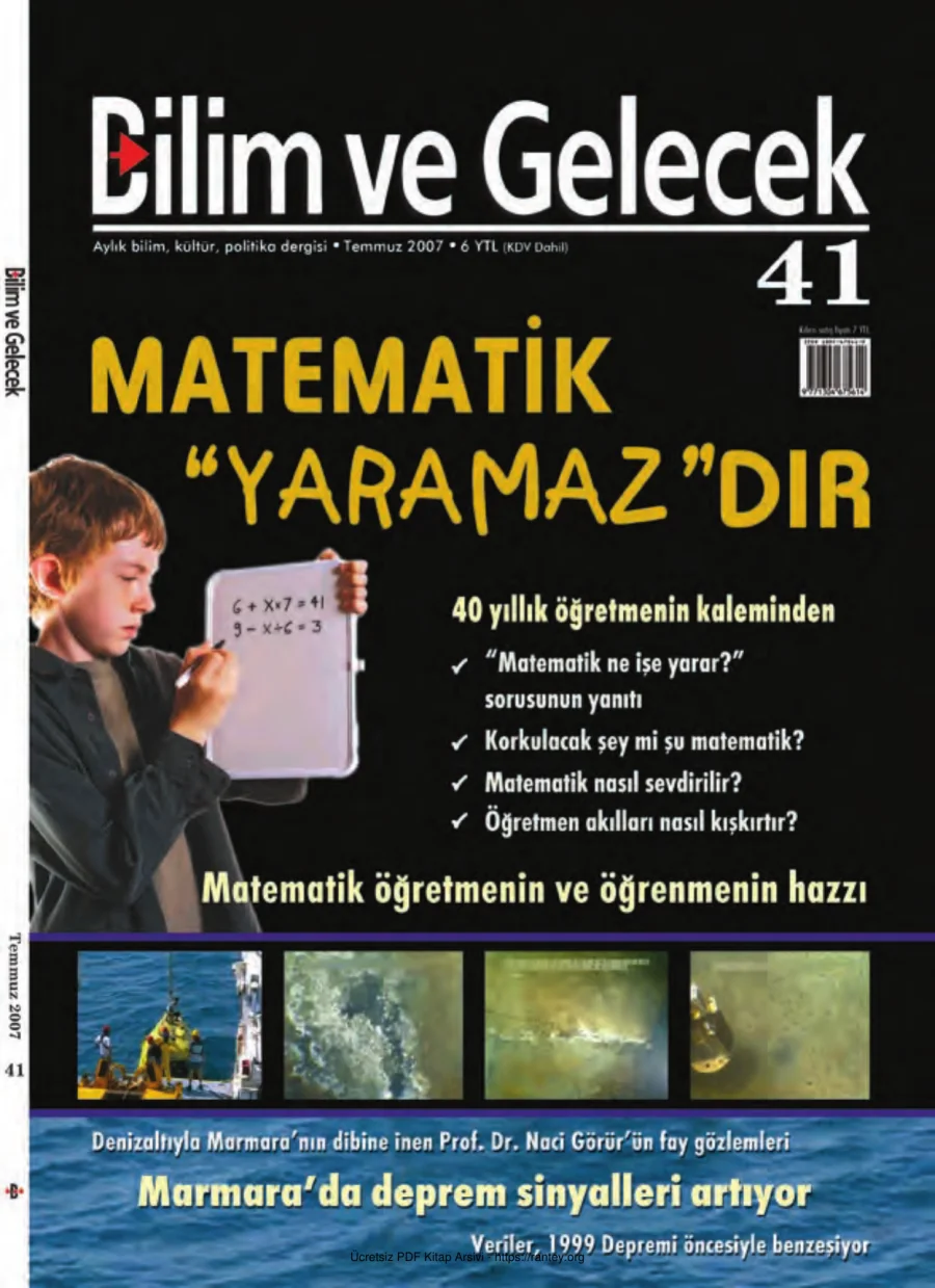 Bilim ve Gelecek Sayı 041 Temmuz 2007 kapak görseli