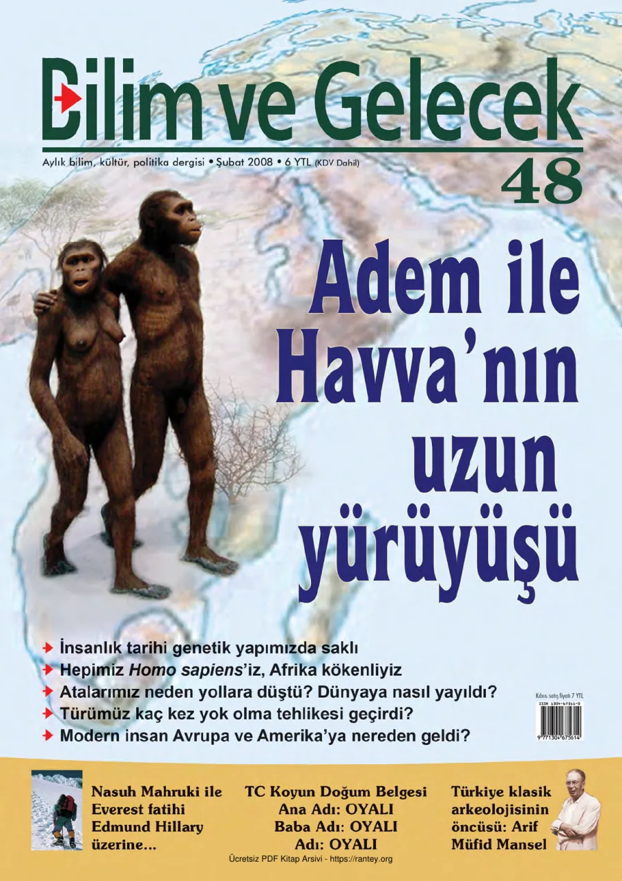 Bilim ve Gelecek Sayı 048 Şubat 2008 kapak görseli