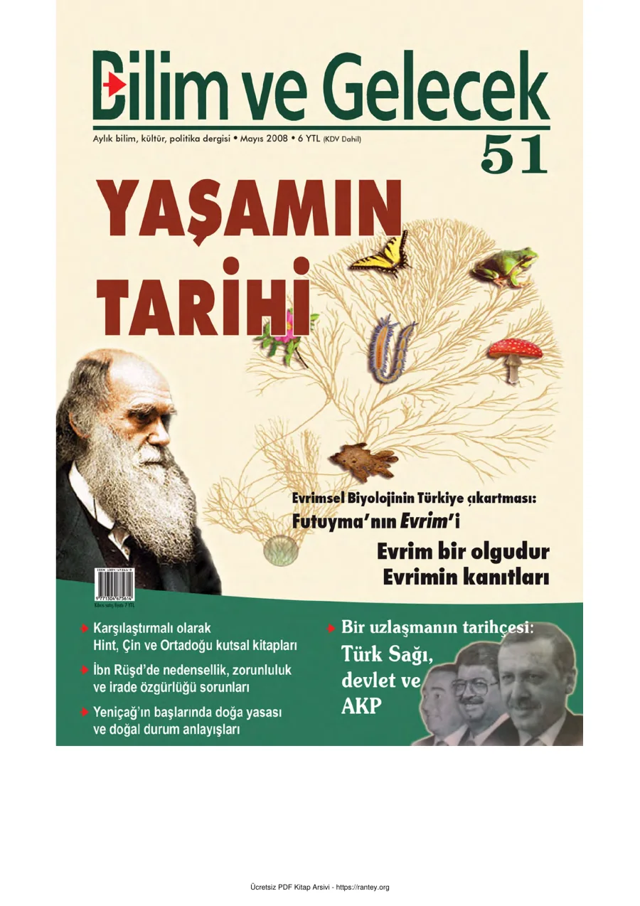 Bilim ve Gelecek Sayı 051 Mayıs 2008 kapak görseli