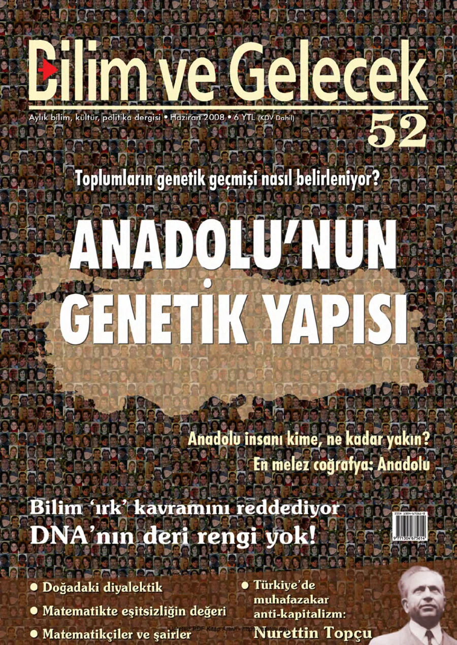 Bilim ve Gelecek Sayı 052 Haziran 2008 kapak görseli