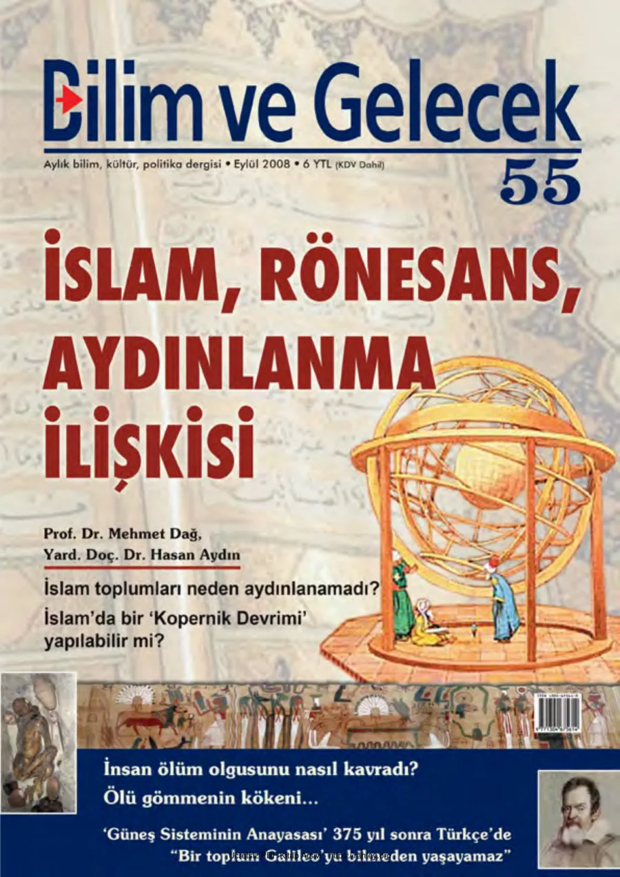Bilim ve Gelecek Sayı 055 Eylül 2008 kapak görseli