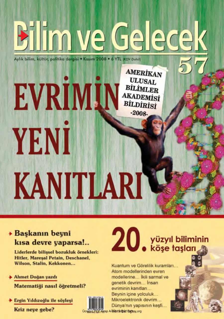 Bilim ve Gelecek Sayı 057 Kasım 2008 kapak görseli