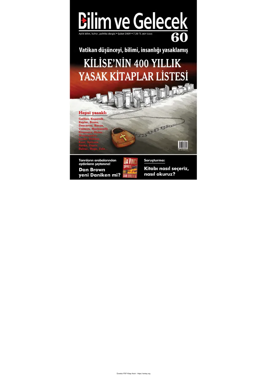 Bilim ve Gelecek Sayı 060 Şubat 2009 kapak görseli