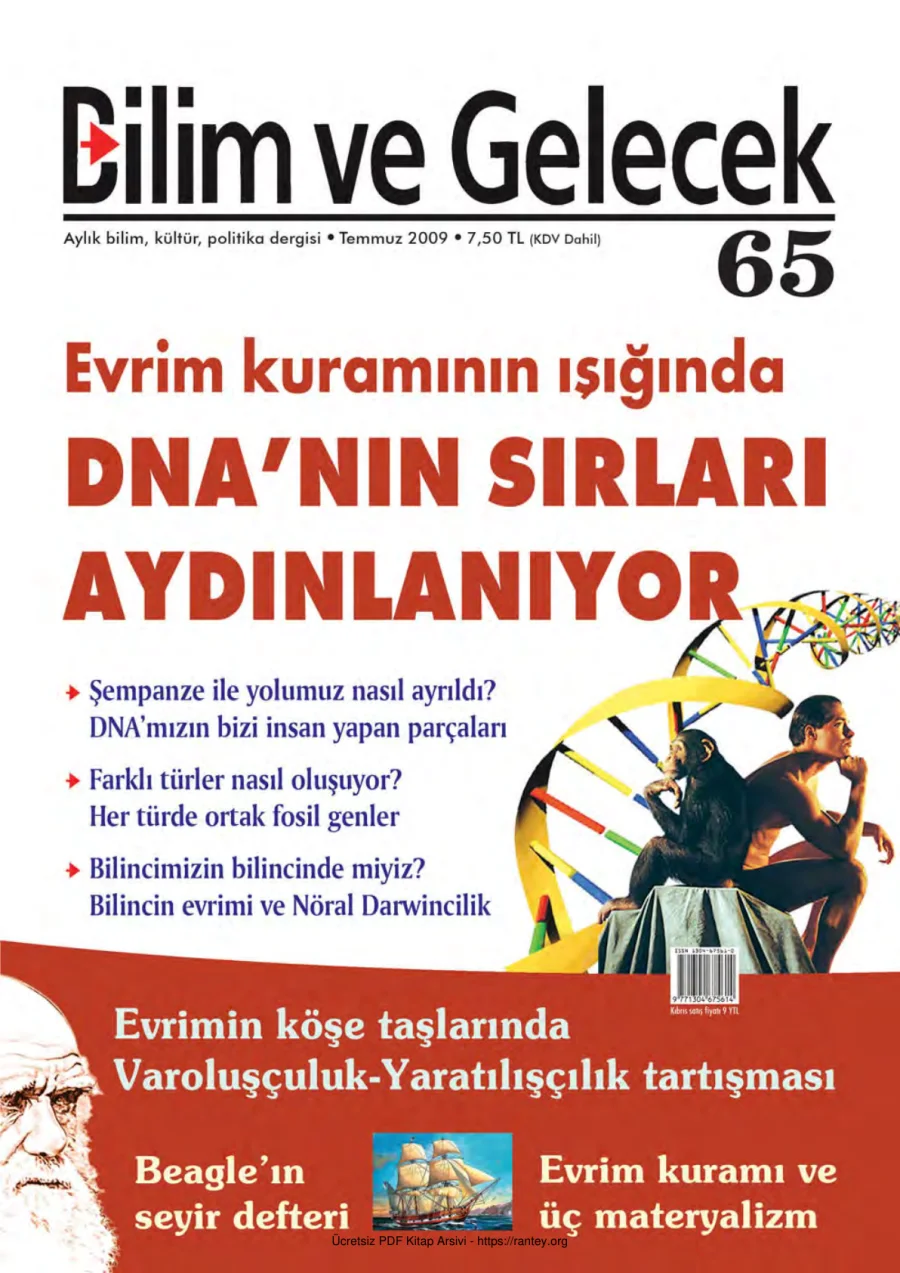 Bilim ve Gelecek Sayı 065 Temmuz 2009 kapak görseli