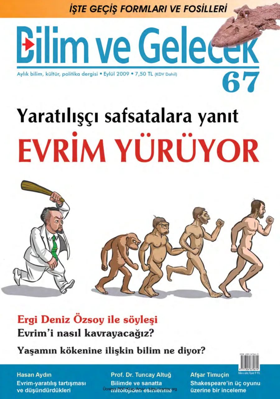Bilim ve Gelecek Sayı 067 Eylül 2009 kapak görseli