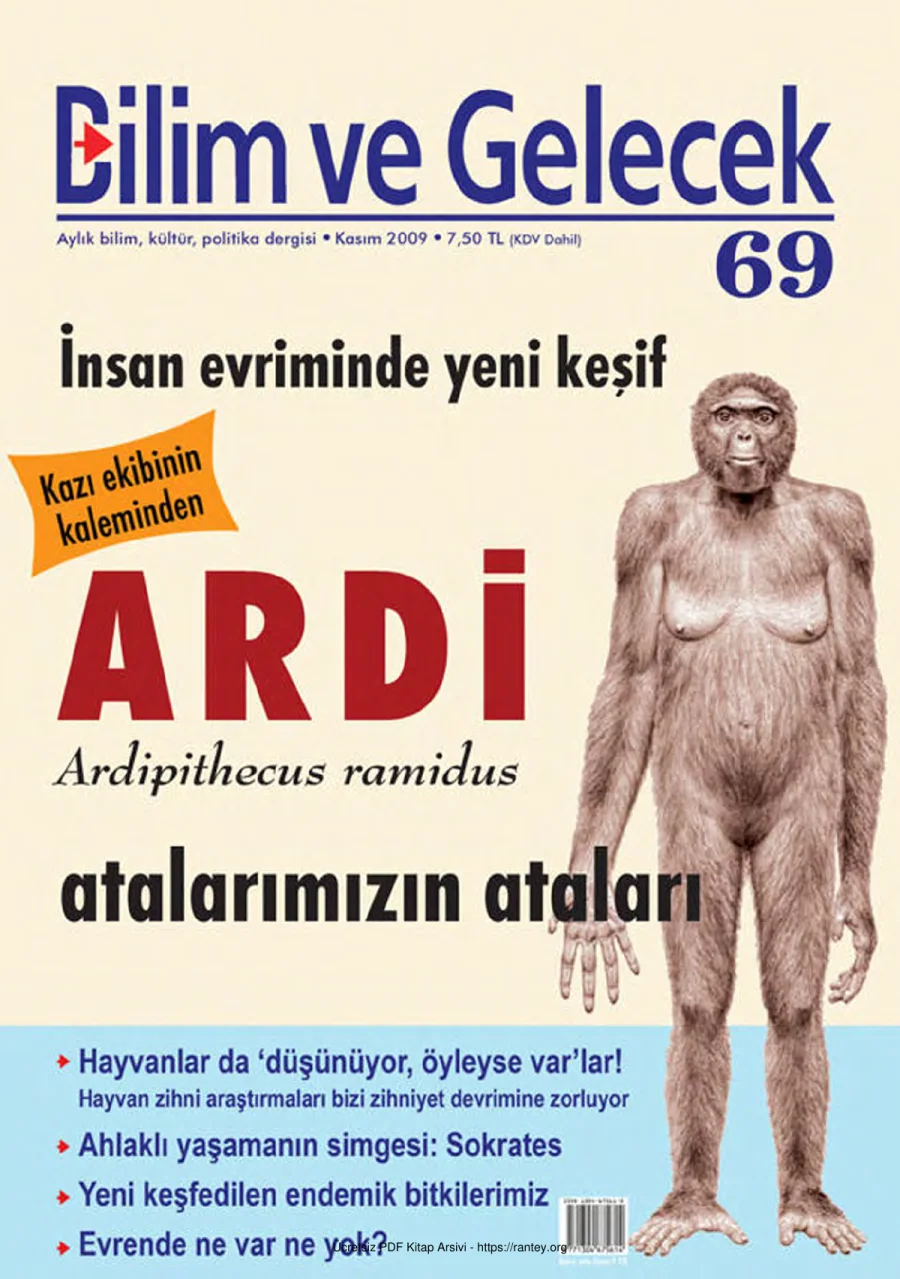 Bilim ve Gelecek Sayı 069 Kasım 2009 kapak görseli