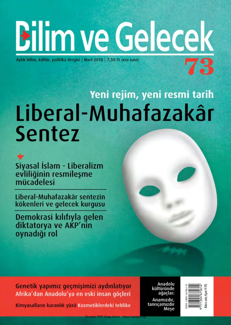 Bilim ve Gelecek Sayı 073 Mart 2010 kapak görseli