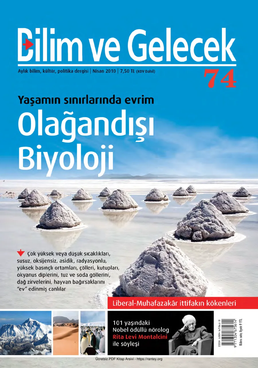 Bilim ve Gelecek Sayı 074 Nisan 2010 kapak görseli