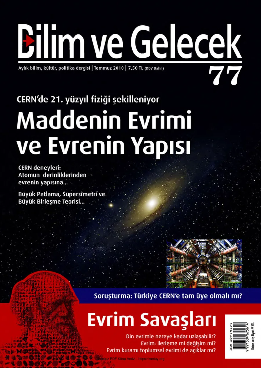 Bilim ve Gelecek Sayı 077 Temmuz 2010 kapak görseli